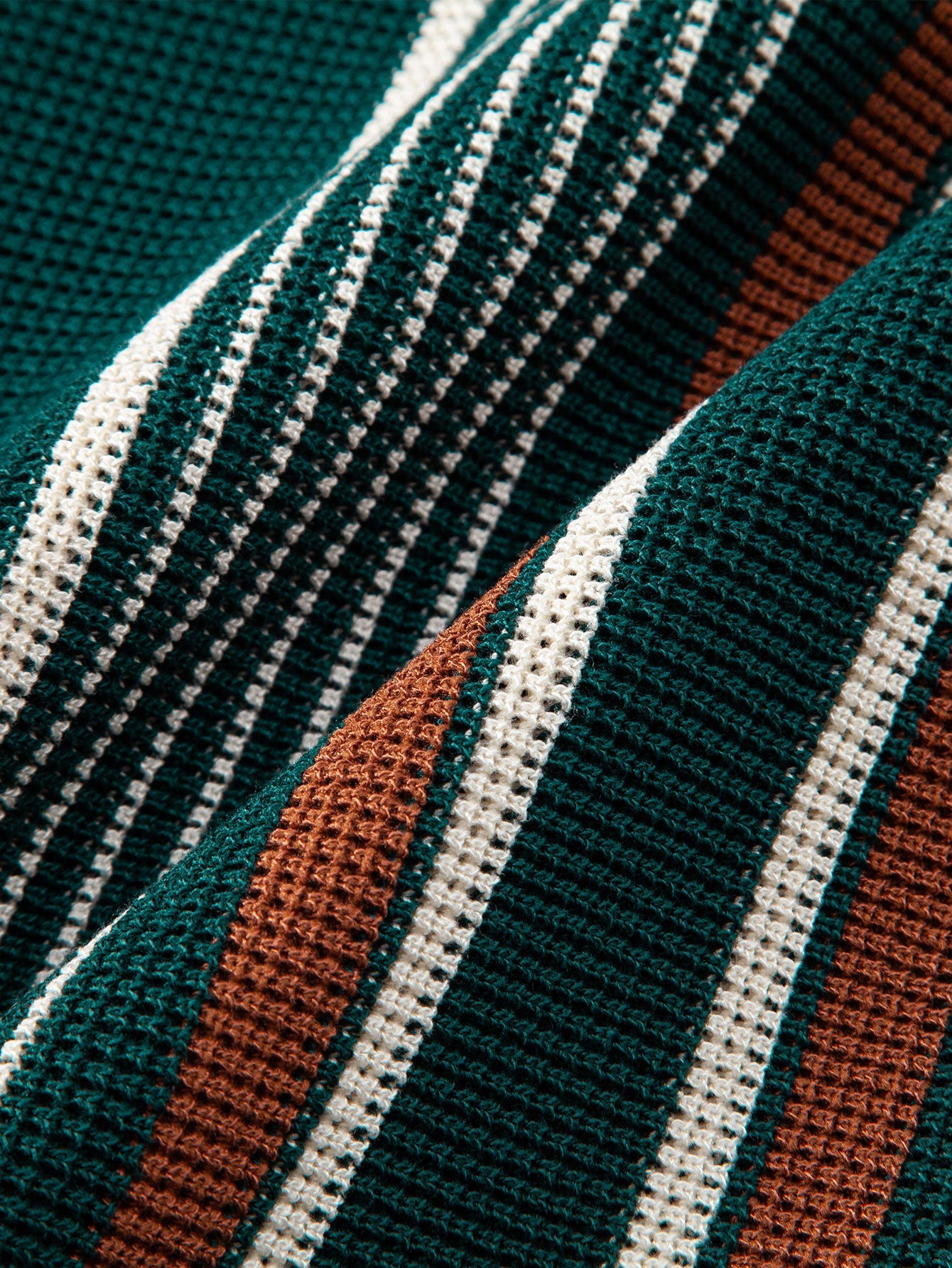 Roma - Polo con zip a righe retrò