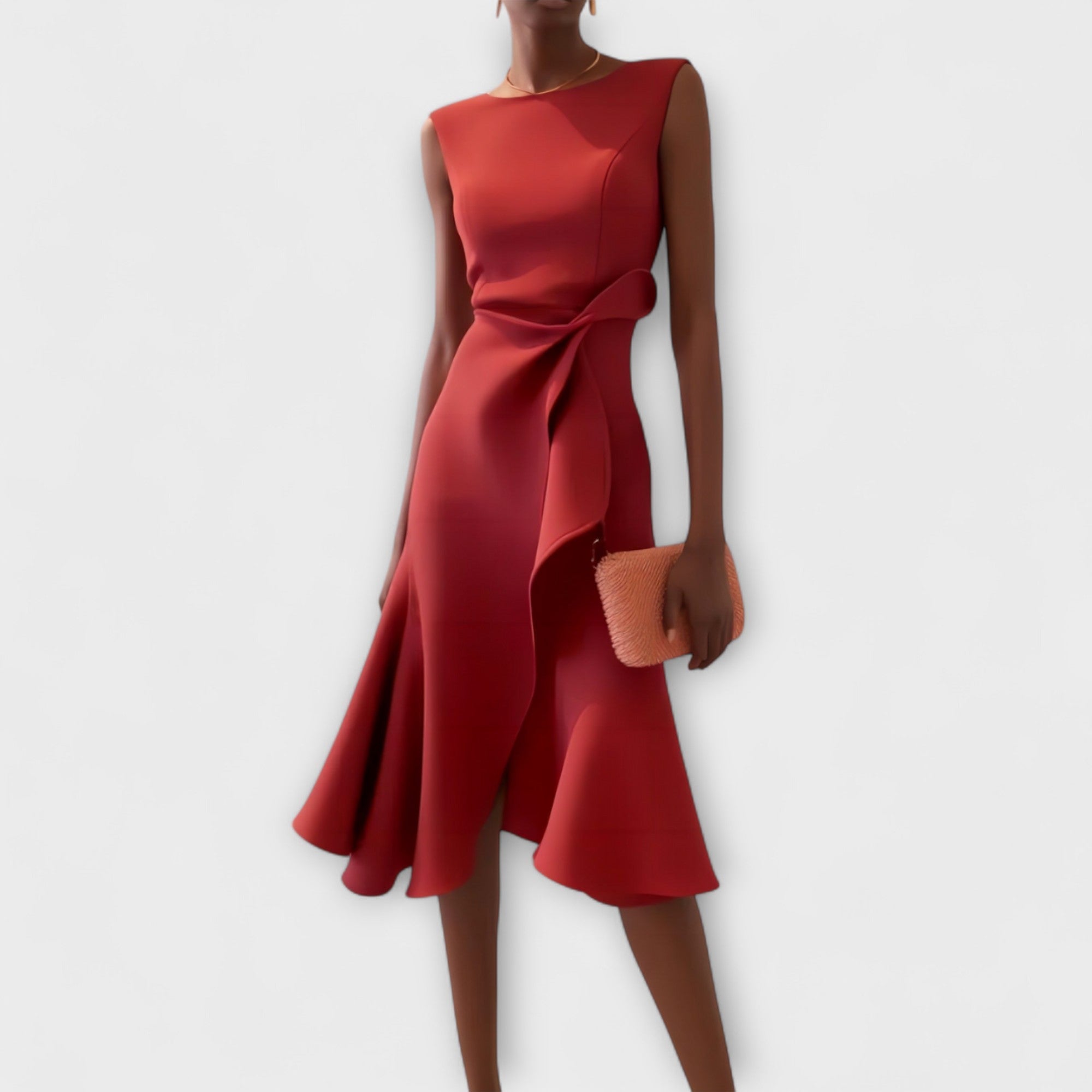 Claire™ | Abito midi elegante con drappeggio