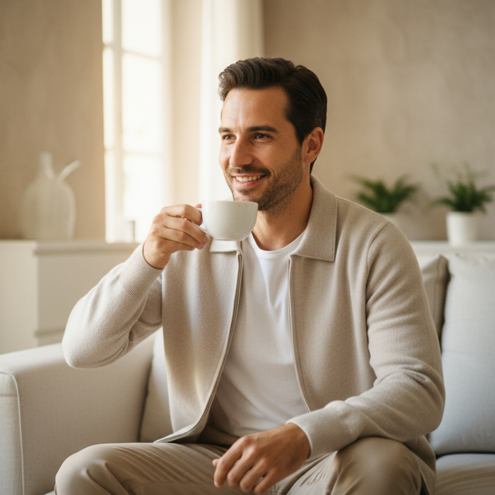 Cardigan con cerniera in cashmere Roma