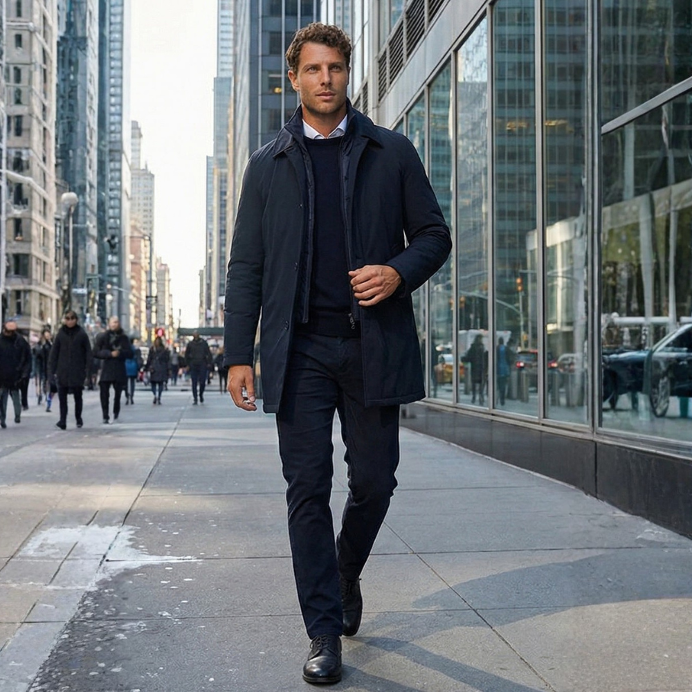 197981 Cappotto blu Signature