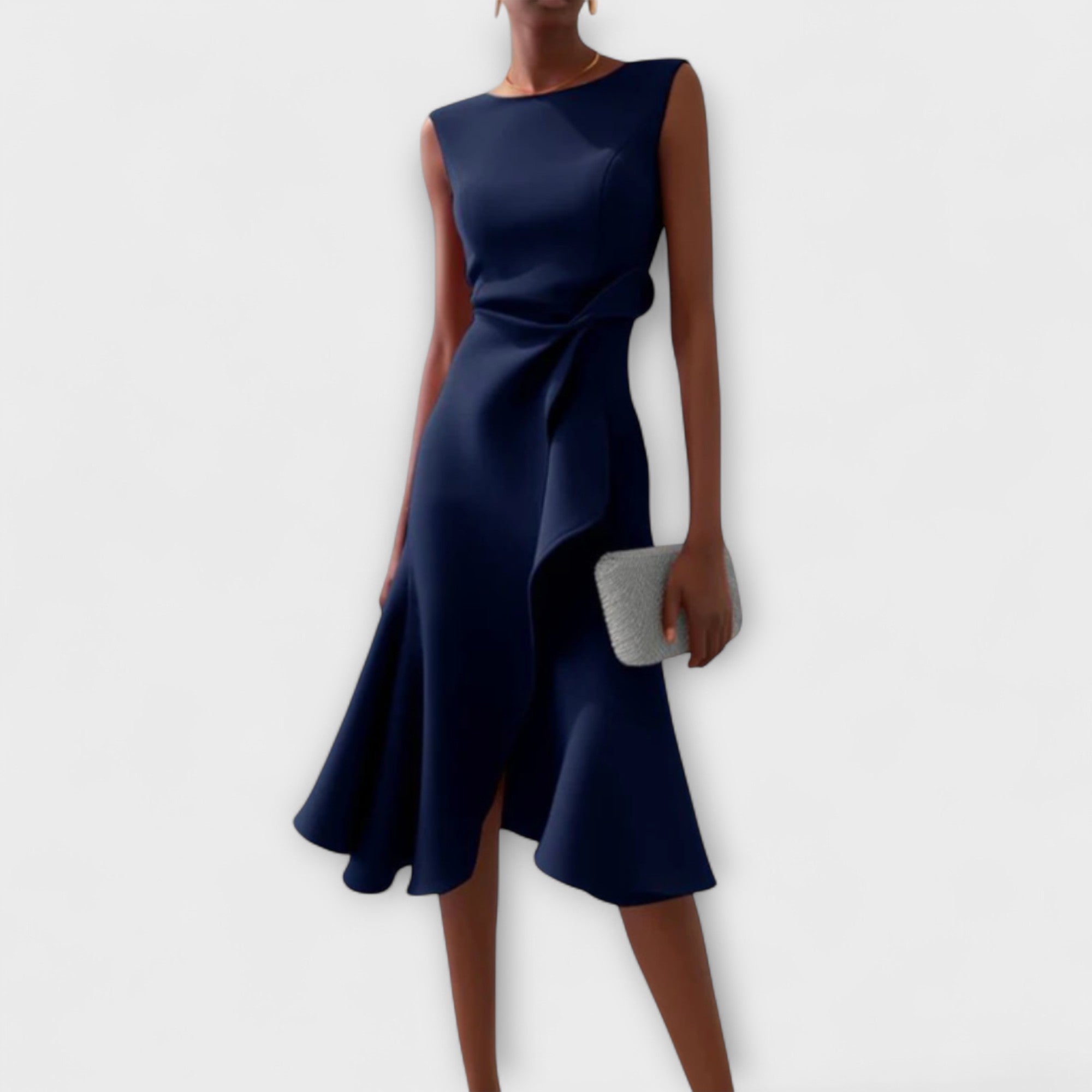 Claire™ | Abito midi elegante con drappeggio