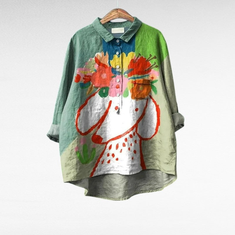 Aurélie | Elegante Blusa de Verano de Lino