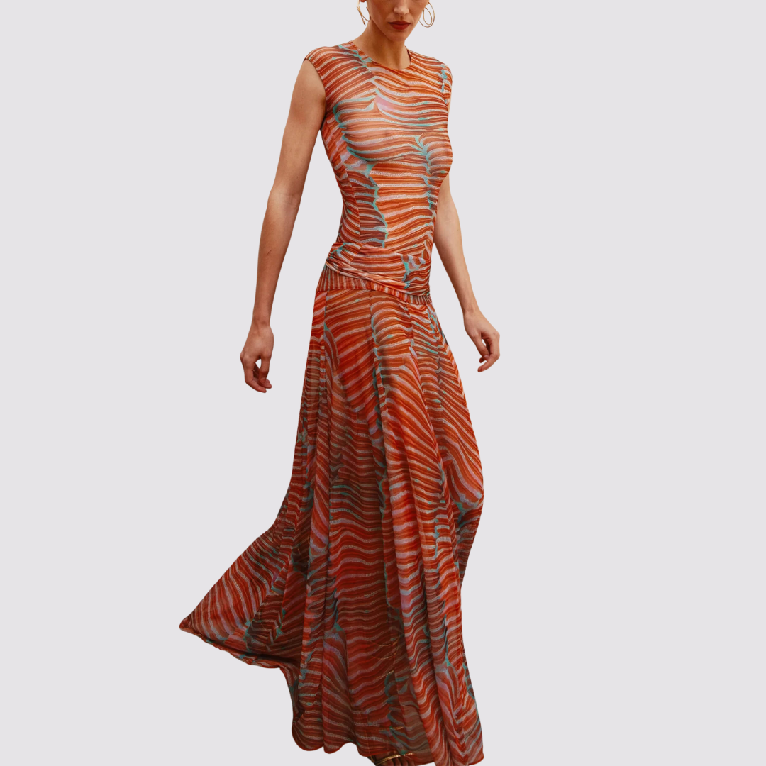 Giannina™ | Abito lungo elegante stampato