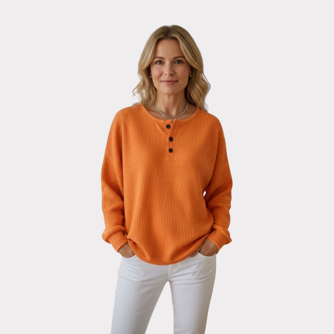 Elena™ | Maglia waffle morbida