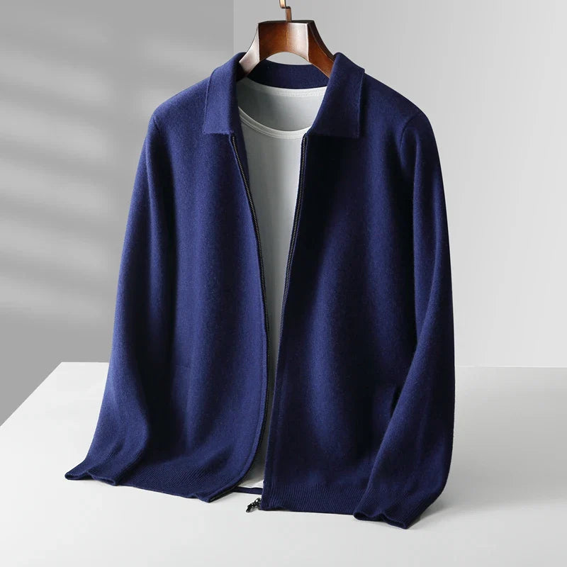 Cardigan con cerniera in cashmere Roma