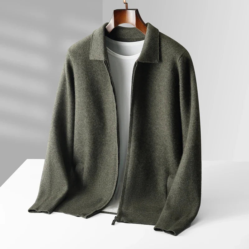 Cardigan con cerniera in cashmere Roma