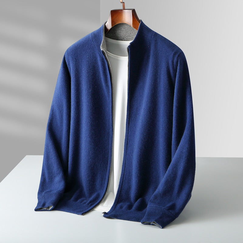 Cardigan con cerniera in cashmere Venezia