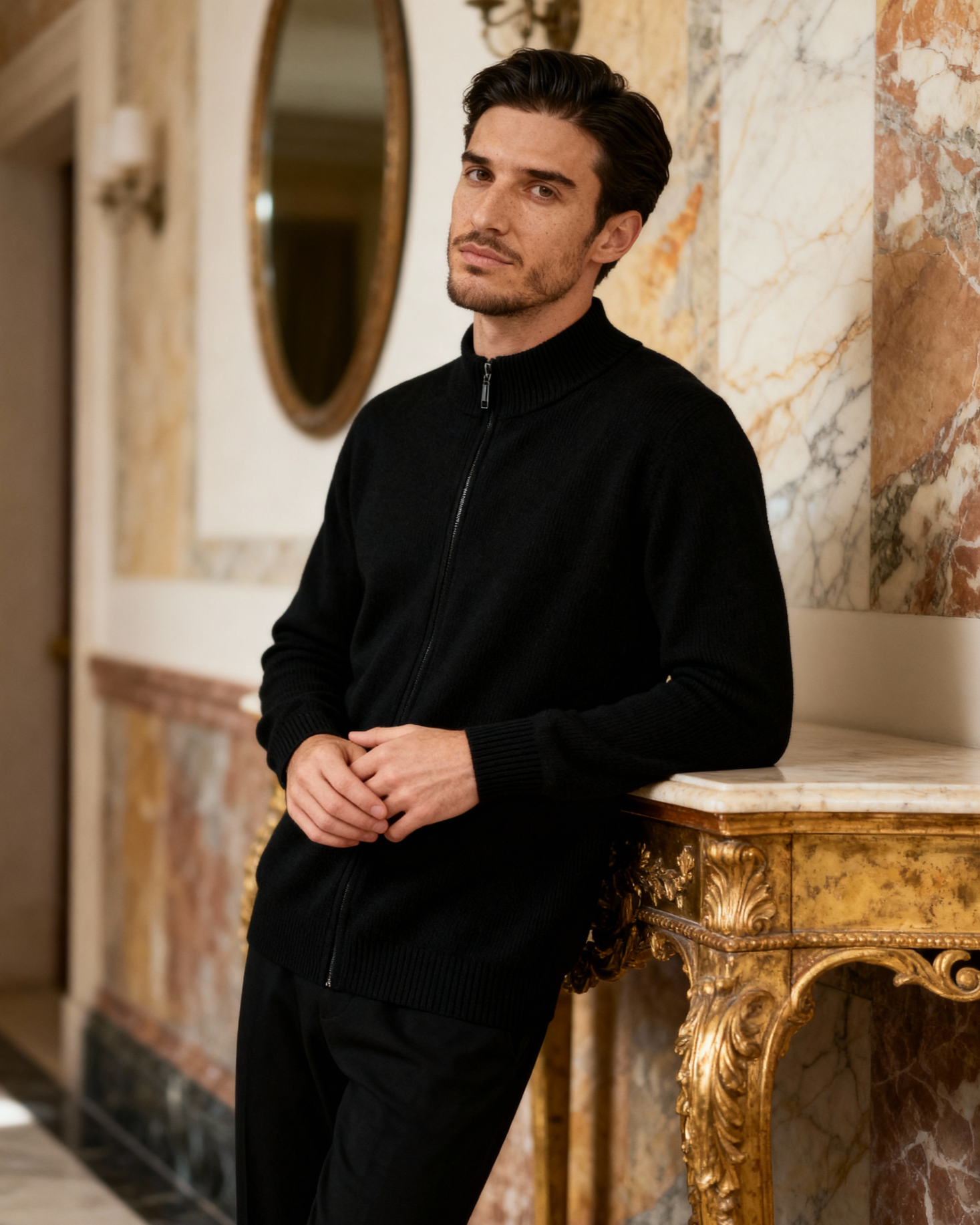 La cerniera in cashmere Valen