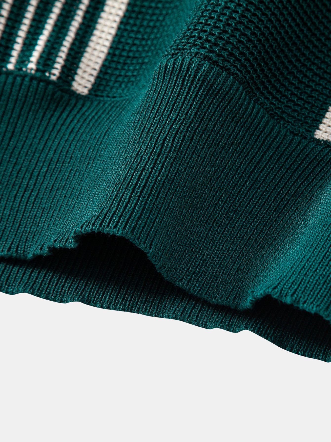 Roma - Polo con zip a righe retrò