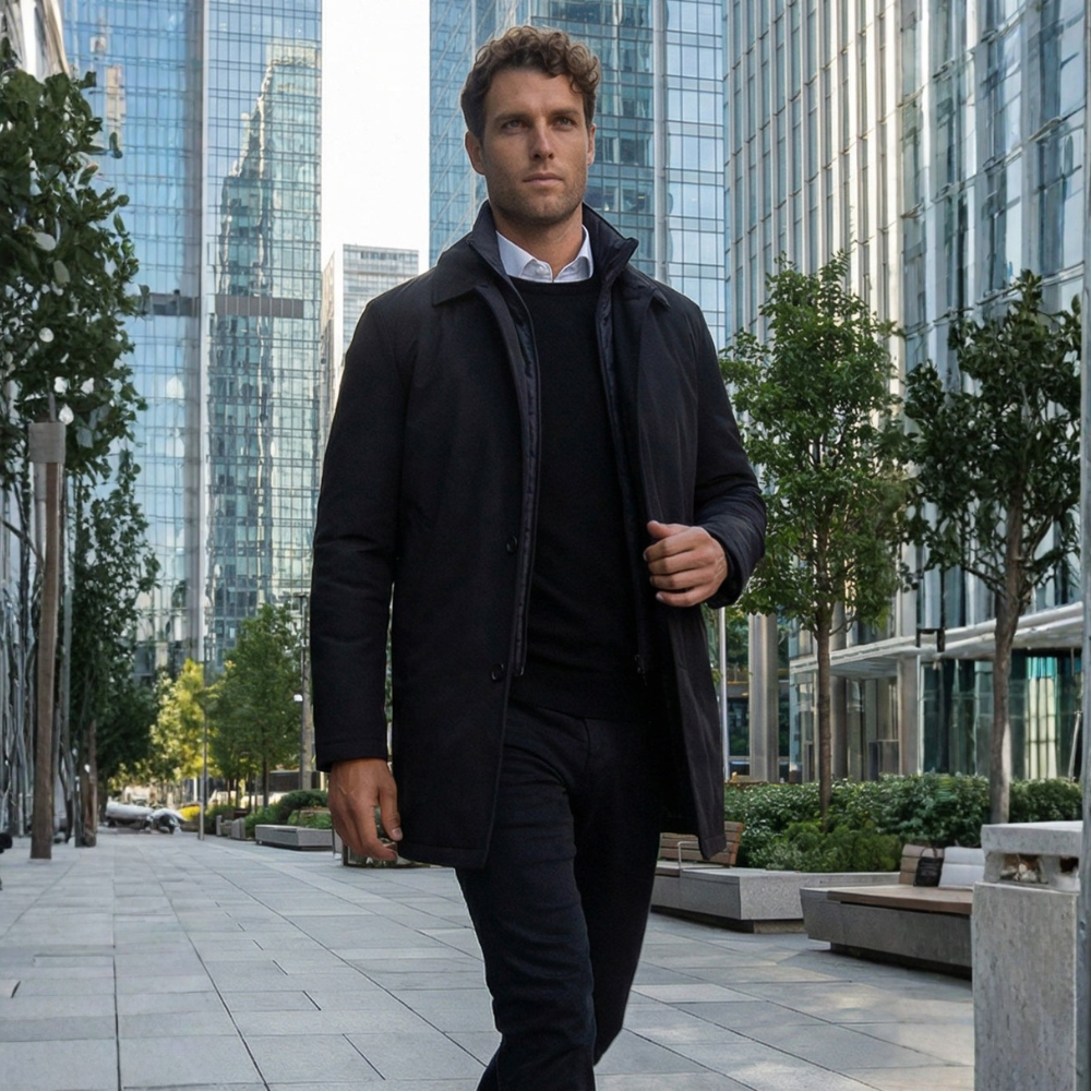 197981 Cappotto nero Signature