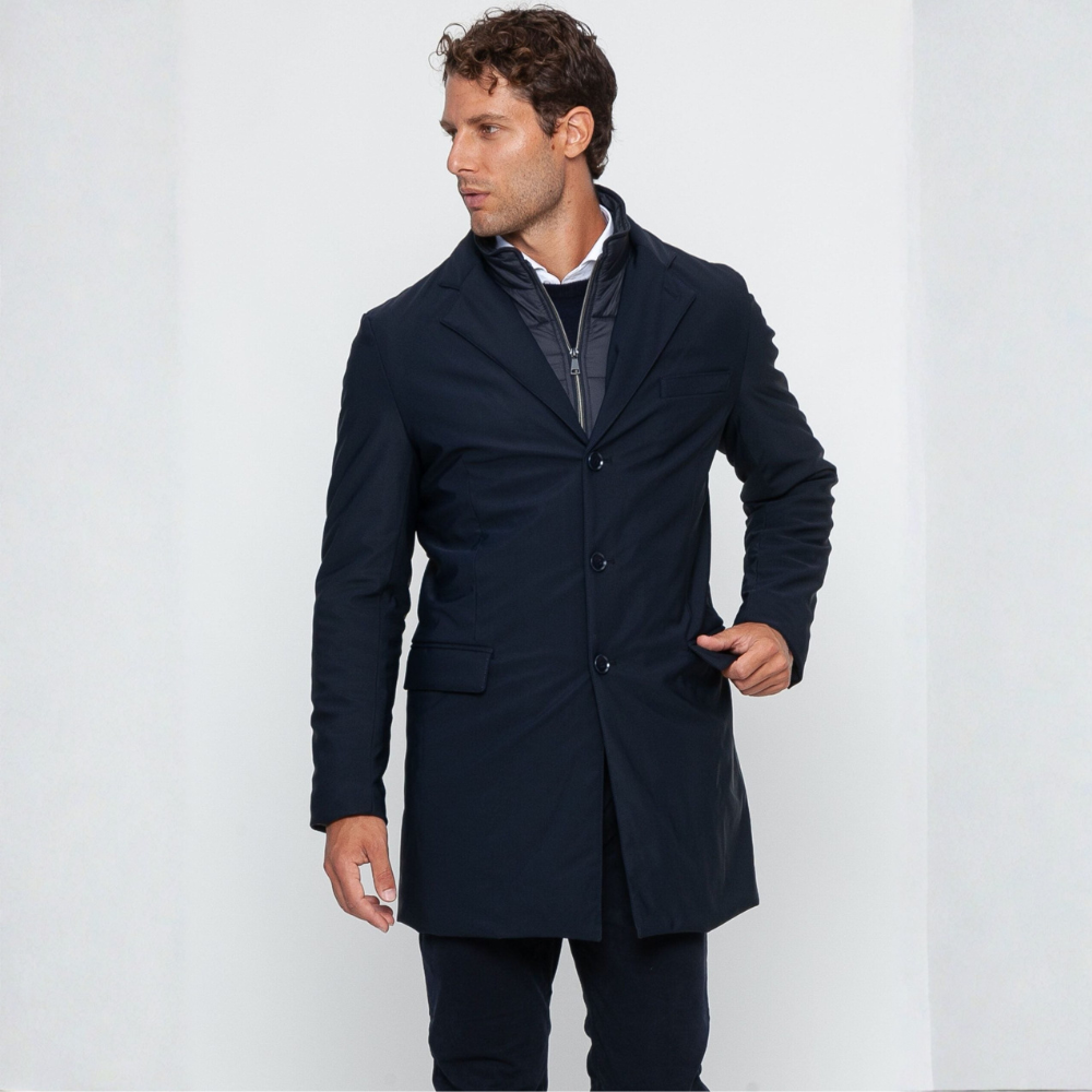 Cappotto con firma blu 1981