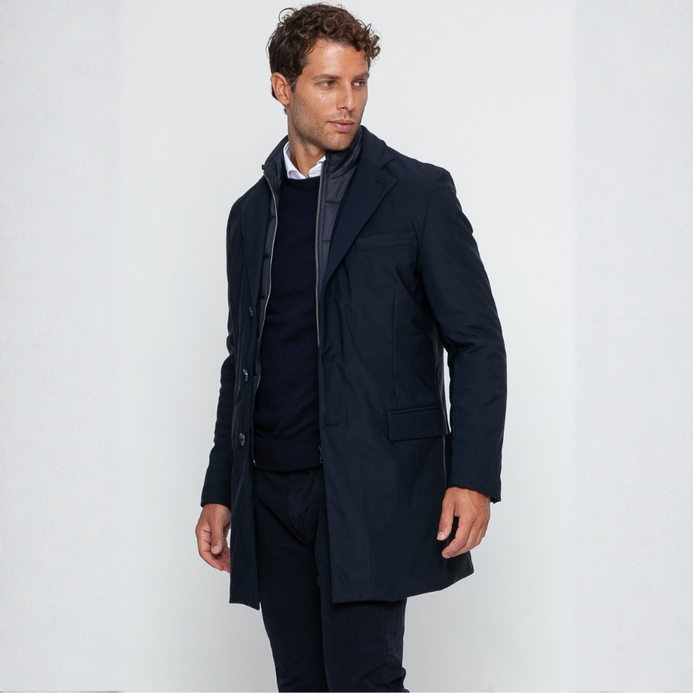 Cappotto con firma blu 1981