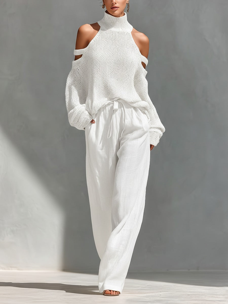 Camilla • Completo alla moda in maglia e lino