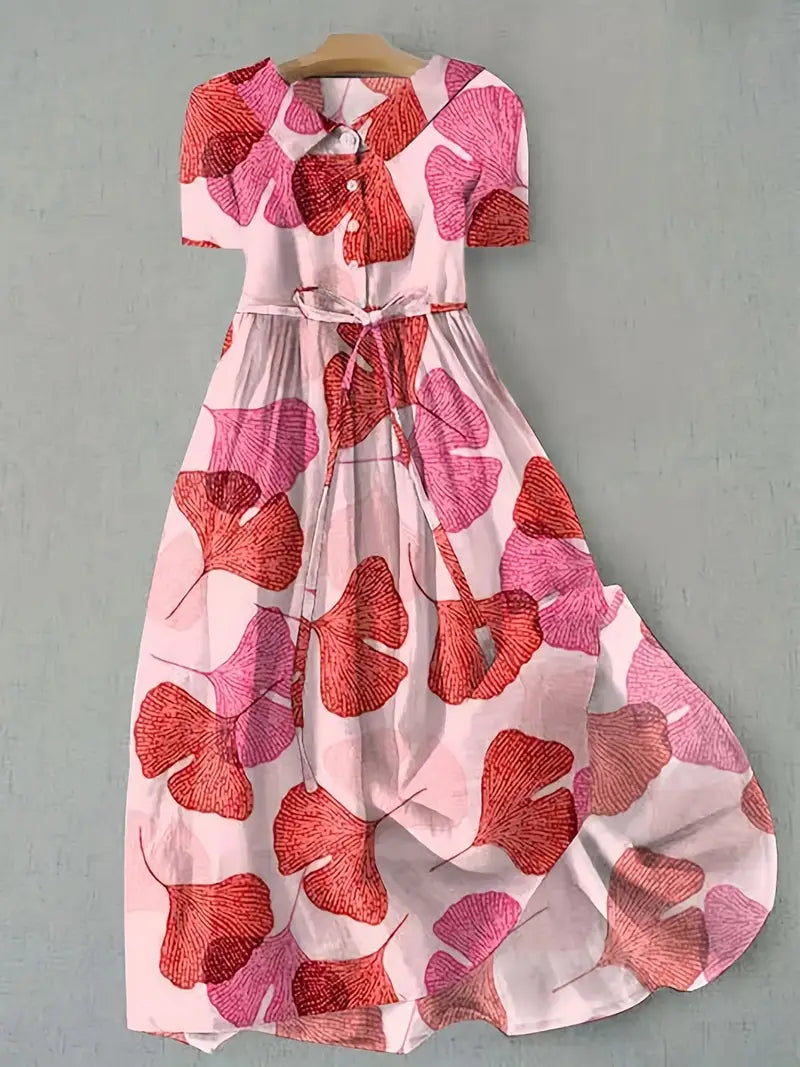 Camille | Abito rosa cipria a fiori