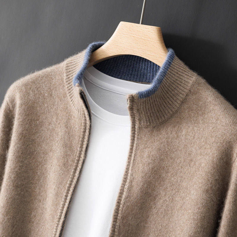 Cardigan in cashmere con cerniera Como
