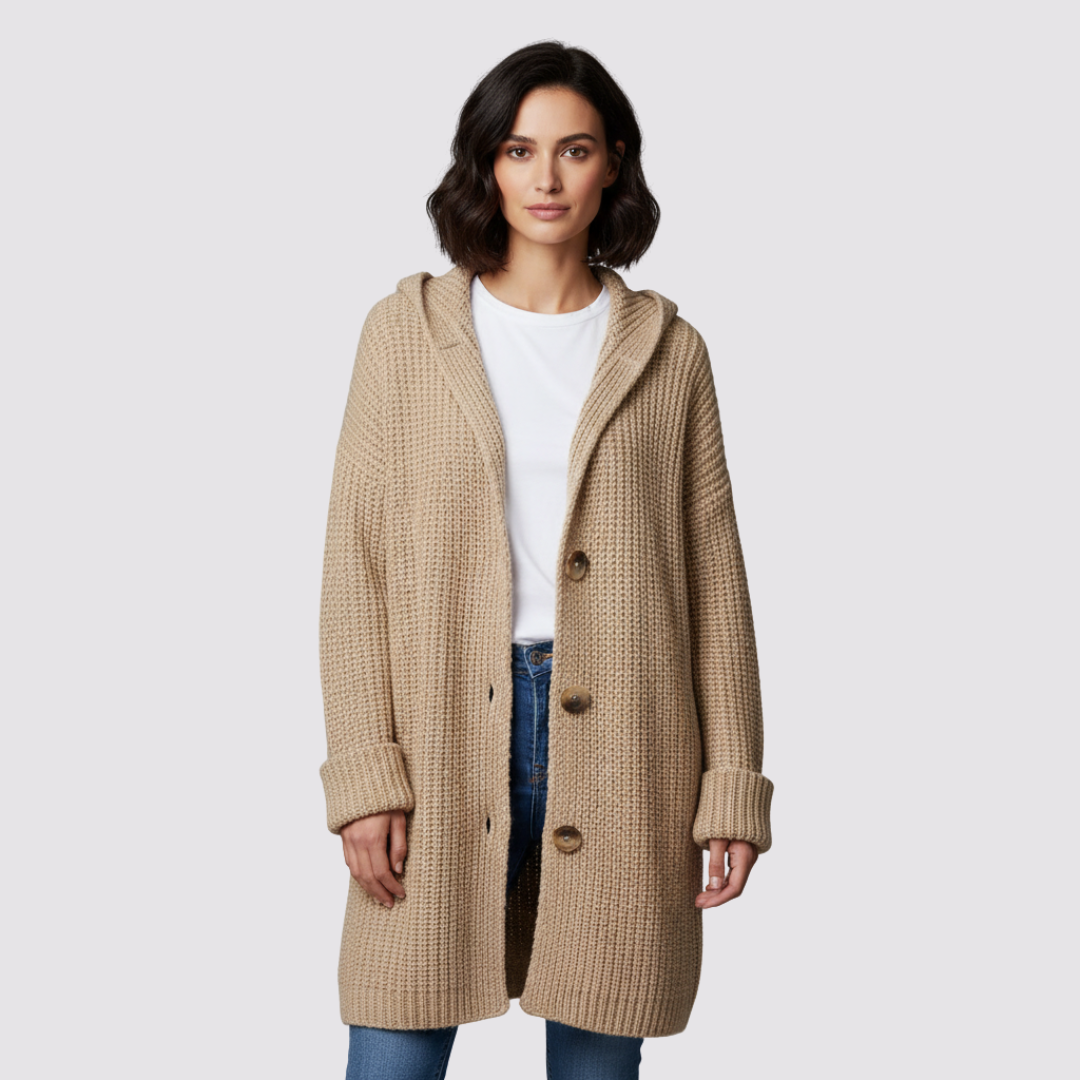 Viola™ | Cardigan morbido lungo con bottoni