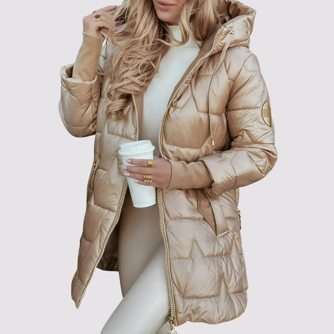Ilaria™ | Elegante giacca invernale imbottita con cappuccio
