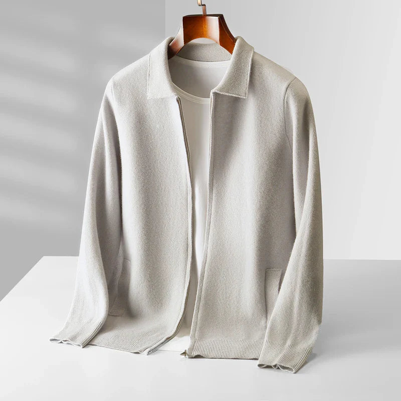 Cardigan con cerniera in cashmere Roma