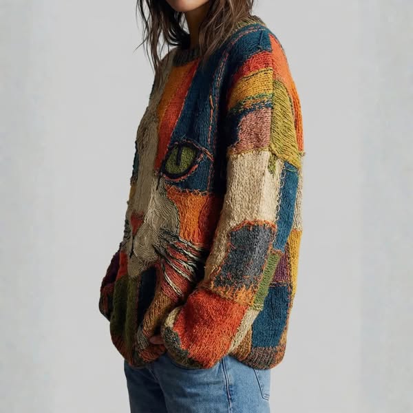 Maglione artistico “Gatto carino”